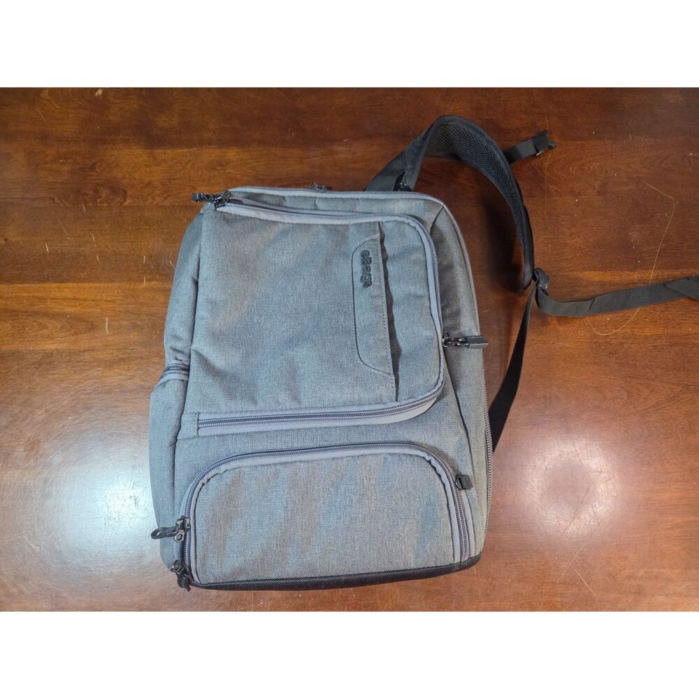 eBags Professional Slim Laptop Backpack Gray Travel Work Bag Organizer Durable